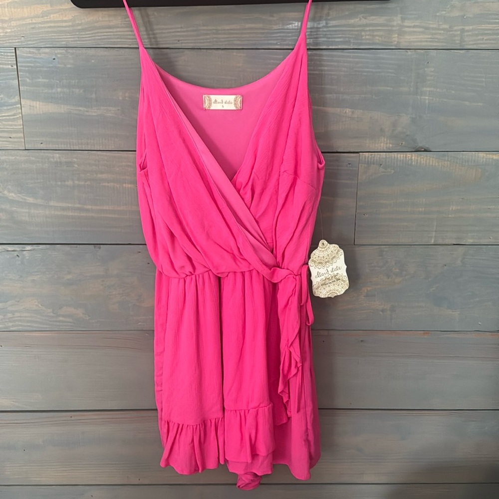 Altar’’d State pink wrap romper